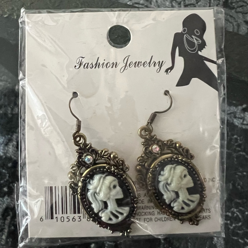 Gothic Cameo Earrings